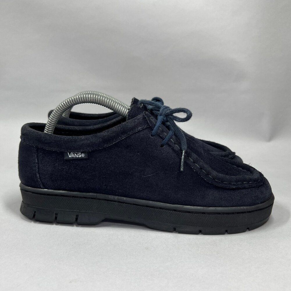 Vans Billy Chukka Shoes Women's Size 9 Blue Suede Vintage Classic Sneakers